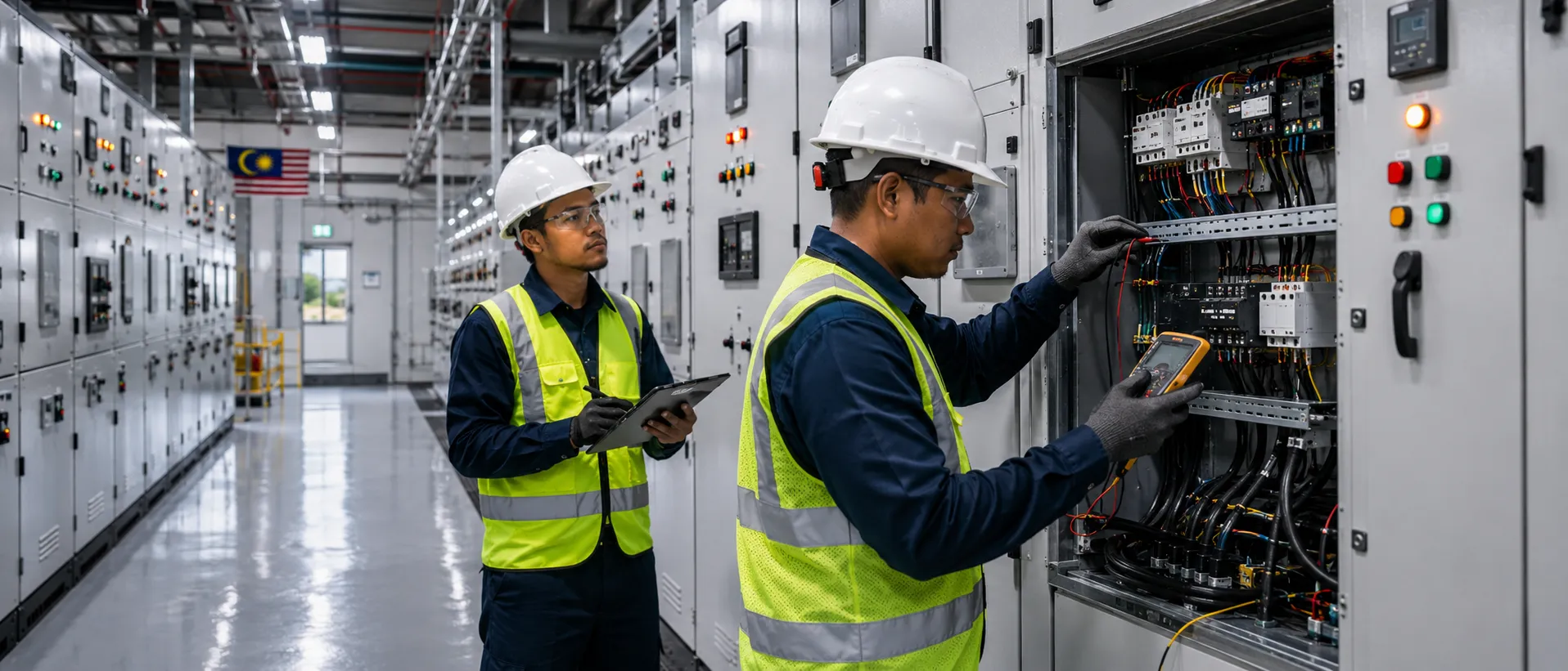 Electrical infrastructure support services illustration